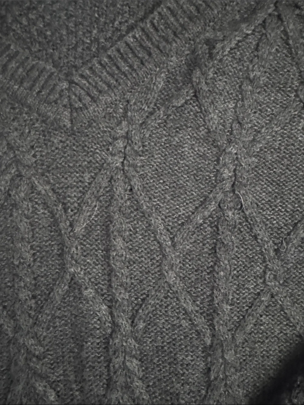 Sonoma Charcoal Cable V-Neck Sweater - Picture 3 of 7